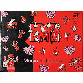 Зошит для нот А5, 20 арк, MTV-2, MTV20-405-2 Зошит для нот А5, 20 арк, MTV-2, MTV20-405-2