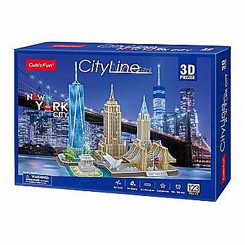 Трехмерная головоломка-конструктор "City Line Нью Йорк" MC255h Трехмерная головоломка-конструктор "City Line Нью Йорк" MC255h