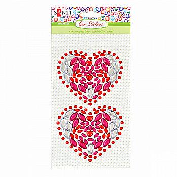 Набор аппликаций "Hearts" из кристаллов, 9,5*15 см, 742532 Набор аппликаций "Hearts" из кристаллов, 9,5*15 см, 742532