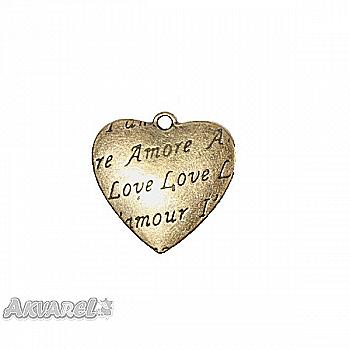 Набір металевих підвісок Серце 27*27 мм 10шт