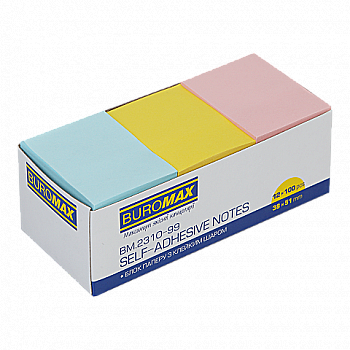 Блок для нотаток 38*51 мм 100 арк, асорті BM.2310-99 Блок для нотаток 38*51 мм 100 арк, асорті BM.2310-99