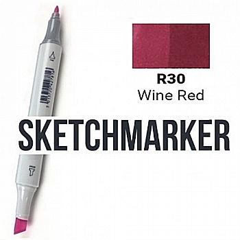 Маркер SKETCHMARKER, 2 пера: долото и тонкое, Wine Red - Красное вино, SM-R30 Маркер SKETCHMARKER, 2 пера: долото и тонкое, Wine Red - Красное вино, SM-R30