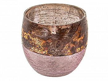 Свічник скляний рожевий 9*10 см, 876-075 Lefard Свічник скляний рожевий 9*10 см, 876-075 Lefard