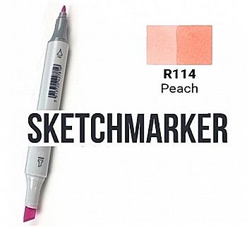 Маркер SKETCHMARKER, 2 пера: долото и тонкое, Peach - Персик, SM-R114 Маркер SKETCHMARKER, 2 пера: долото и тонкое, Peach - Персик, SM-R114