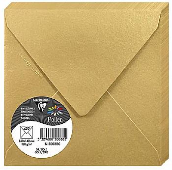 Конверт декоративный Pollen 140*140 мм/120 г, Gold/Золотой, 50088C Конверт декоративный Pollen 140*140 мм/120 г, Gold/Золотой, 50088C