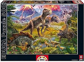 Пазл "500" - Зустріч динозаврів, Educa, 15969 Пазл "500" - Зустріч динозаврів, Educa, 15969