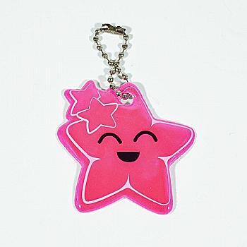 Брелоки  світловідбиваючі "Star" мікс кольорів, 2822-1