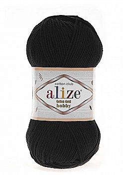 Пряжа 60 Чорний, 165 м,TM Cotton Gold Hobby Пряжа 60 Чорний, 165 м,TM Cotton Gold Hobby