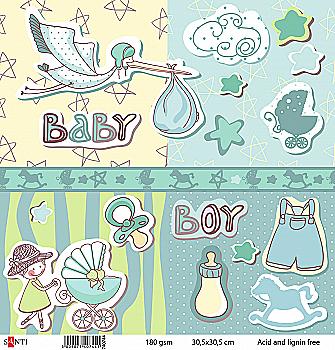 Бумага для скрапбукинга №4, 30.5*30.5 см, 740744