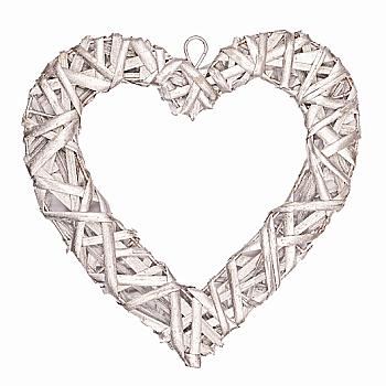 Серце Yes! Fun ротангове срібне, 20 см, 974246 Серце Yes! Fun ротангове срібне, 20 см, 974246