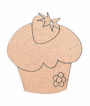 Заготовка Кекс 3, 1 шт, ДВП, 8,5*7,8*0,3 см, Rosa Talent