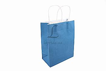 Подарунковий пакет синій 15*8*21 см, 3-2179