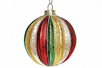 Куля ялинкова 8 см, з декором із гліттера, NY15-887 Куля ялинкова 8 см, з декором із гліттера, NY15-887