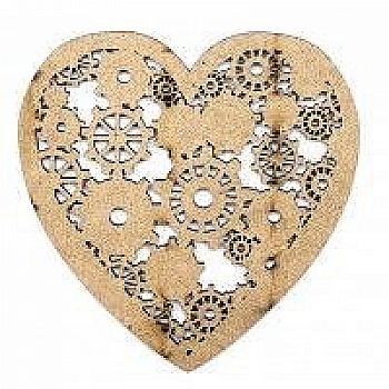 Набор заготовок Сердце 5, МДФ, 10*10 см, Rosa Talent