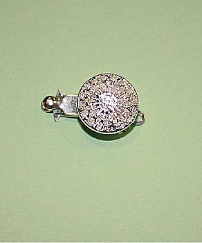 Застежка-пряжка круглая 11*11мм серебро, ТМ "Чарівна мить"