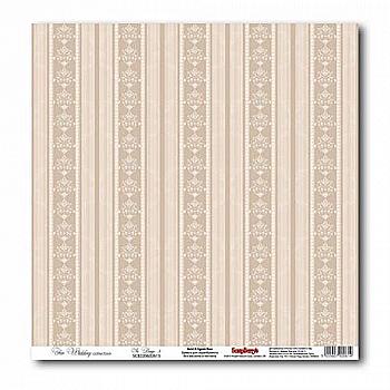 Бумага для скрапбукинга Свадебная. Кремовий 3