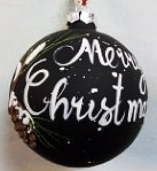 Подвеска новогодняя Шар стеклянный "Merry Christmas" 10 см, 9763161 ТМ "A&G" Подвеска новогодняя Шар стеклянный "Merry Christmas" 10 см, 9763161 ТМ "A&G"