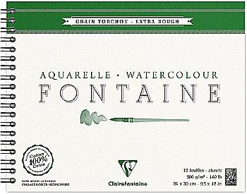 Альбом для акварели А4 Fontaine WaterColor 12 л. (300 г/м2) на спирали, екстра крупное зерно, 96321C Альбом для акварели А4 Fontaine WaterColor 12 л. (300 г/м2) на спирали, екстра крупное зерно, 96321C