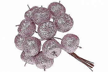 Декоративний букетик яблук, 12 шт., 11 см, рожевий, 839-214 Декоративний букетик яблук, 12 шт., 11 см, рожевий, 839-214