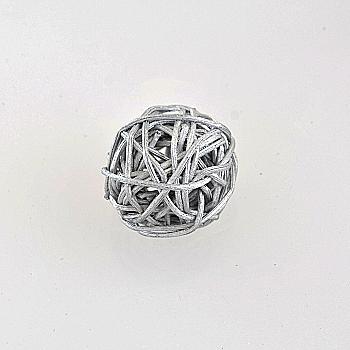 Куля ротангова срібна, d-3 см, 973310