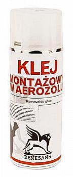 Клей-аерозоль монтажний 400 мл, Renesans Клей-аерозоль монтажний 400 мл, Renesans
