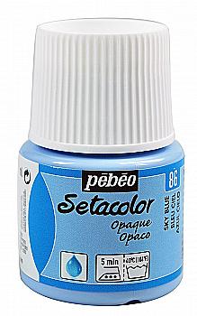 Фарба для світлих тканин Setacolor 45 мл непрозора, блакитне небо, 295-086 Pebeo Фарба для світлих тканин Setacolor 45 мл непрозора, блакитне небо, 295-086 Pebeo