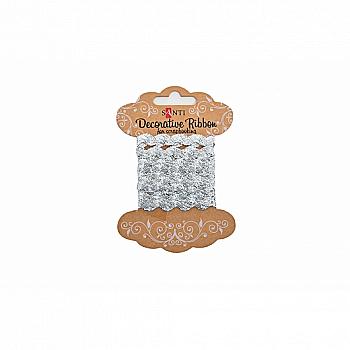 Стрічка декоративна "Хвиля срібна" 2 м, 741388