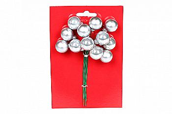 Гроно ягід для декору 2 см, срібло, 898-234 Гроно ягід для декору 2 см, срібло, 898-234