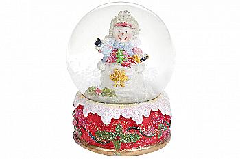 Куля водяна "Сніговичок" 9 см, з глітером, 129-052