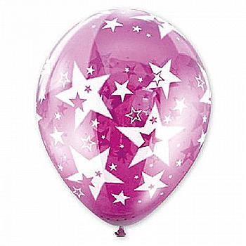 Кулька КП Шовкографія кристал 14" Зірки великі, 1103-0193