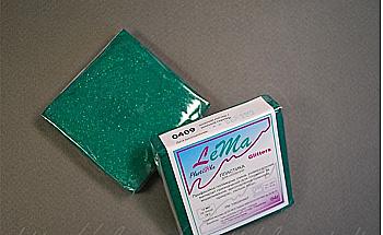 Пластика "Lema Glitters", зеленый 0,064 кг, 0409 Пластика "Lema Glitters", зеленый 0,064 кг, 0409