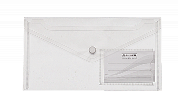 Папка-конверт DL (240*130 мм) на кнопці прозора ВМ.3938-00