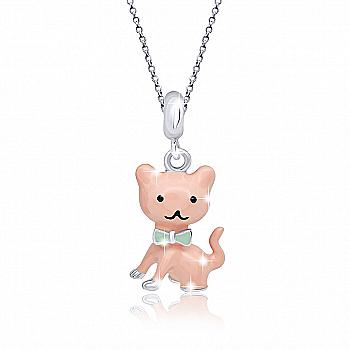 Кулон "Котик", коралловый, 319555900623