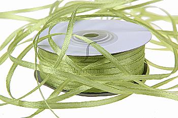 Лента атлас 3 мм-91 м, 109, светло-травяная