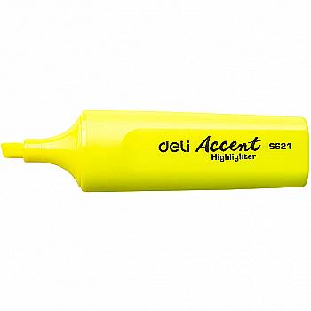 Маркер текст Deli 621ES скошенный. 5 мм желтый Accent Маркер текст Deli 621ES скошенный. 5 мм желтый Accent