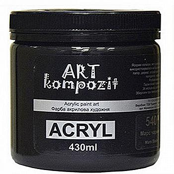 Краска акриловая ART Kompozit 540 марс черный 0,43 л Краска акриловая ART Kompozit 540 марс черный 0,43 л