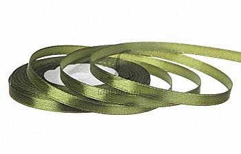 Лента атлас зелена 7 мм-23 м (108)