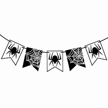 Гирлянда бумажная Yes! Fun Хеллоуин "Spider", 12 флажков, 3 м, 973628 Гирлянда бумажная Yes! Fun Хеллоуин "Spider", 12 флажков, 3 м, 973628