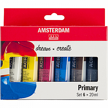 Набір акрилових фарб Amsterdam Primary, 6*20 мл, Royal Talens Набір акрилових фарб Amsterdam Primary, 6*20 мл, Royal Talens