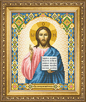Схема для вишивання бісером ікони СБИ-1008 "Господь Вседержитель" 17,7*21,7 см ТМ "Чарівна мить"