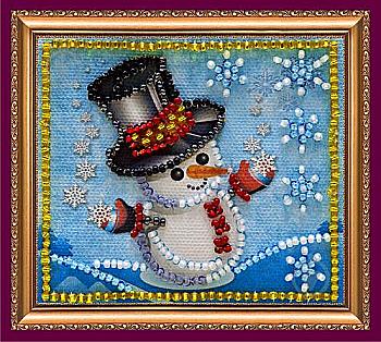 Набір для вишивки бісером "Магніт" З Новим Роком-5, AMA-054 Набір для вишивки бісером "Магніт" З Новим Роком-5, AMA-054