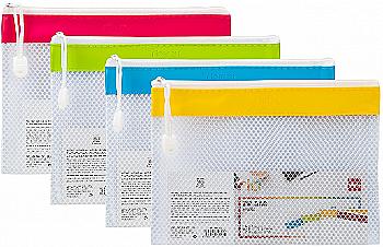 Папка на блискавці A5, мiкс PVC з кол.смужкой Deli EF45202,  77602 Папка на блискавці A5, мiкс PVC з кол.смужкой Deli EF45202,  77602