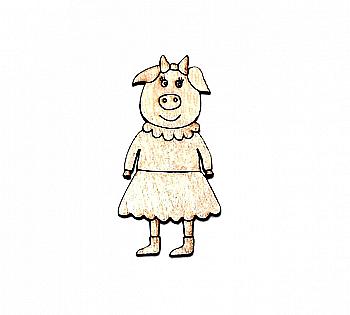 Заготівка-магніт дерев`яна "Маняша" 40*80 мм, ZS085 Заготівка-магніт дерев`яна "Маняша" 40*80 мм, ZS085