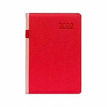 Ежедневник датированный А5 2022, "City", мягкий., 368 стр., красный/розовый, 252128 Ежедневник датированный А5 2022, "City", мягкий., 368 стр., красный/розовый, 252128