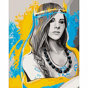 Набір для розпису по номерах 40*50 см "Я - Українка", 10343-AC