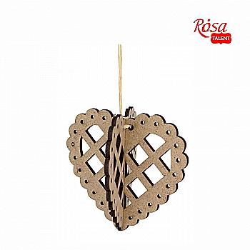 Заготовка Сердце 3D ажурное 1, ДВП, 10*10 cм, Rosa Talent (2) Заготовка Сердце 3D ажурное 1, ДВП, 10*10 cм, Rosa Talent (2)
