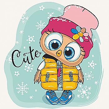 Набір для розпису по номерах 30*30 см "Миле совеня", 15557-AC