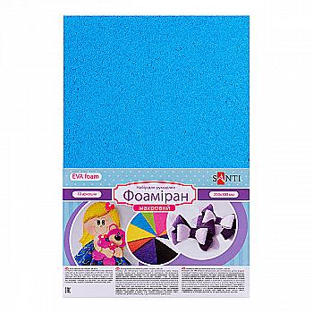 Фоамиран ЭВА голубой махровый, 20*30 см, 742732