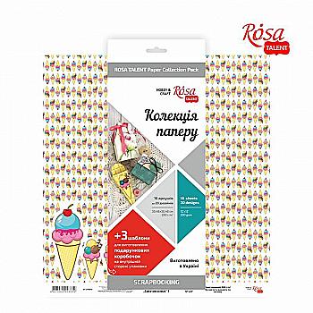 Набор бумаги для скрапбукинга "Cake delicious", двусторонняя 30,48*30,48 см, 200 г/м2, 16 листов, Rosa Talent Набор бумаги для скрапбукинга "Cake delicious", двусторонняя 30,48*30,48 см, 200 г/м2, 16 листов, Rosa Talent