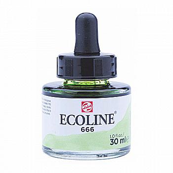 Краска акварельная жидкая Ecoline, (666), Пастельно-зеленая, 30 мл, Royal Talens Краска акварельная жидкая Ecoline, (666), Пастельно-зеленая, 30 мл, Royal Talens